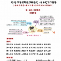 五年级语文下册单元习作指导（含构思导图、素材积累等）