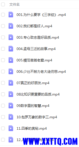 部分视频目录