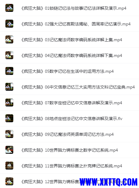 袁文魁  记忆魔法师（疯狂大脑共12集）