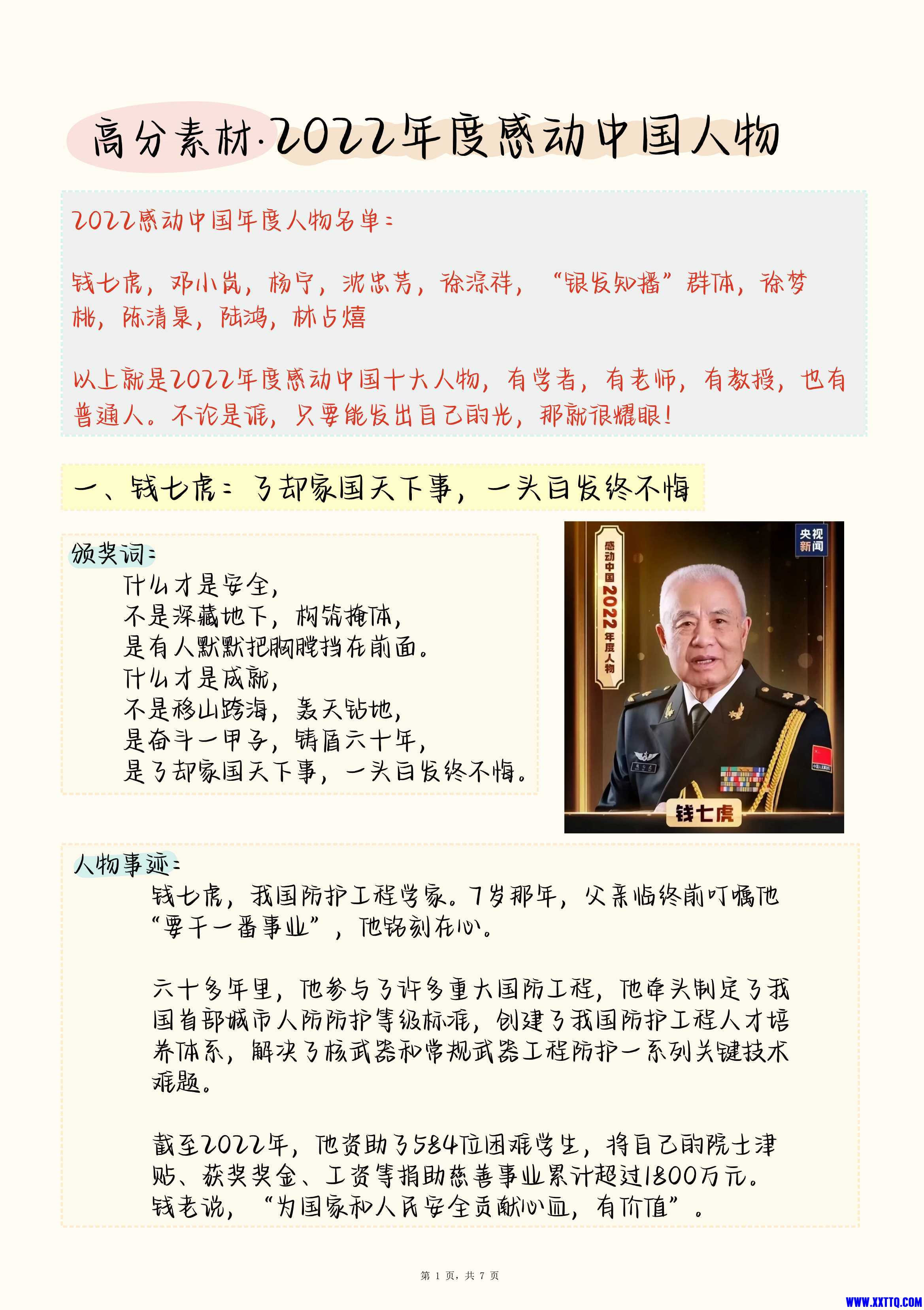 高分作文素材，感动中国十大人物_1.Png