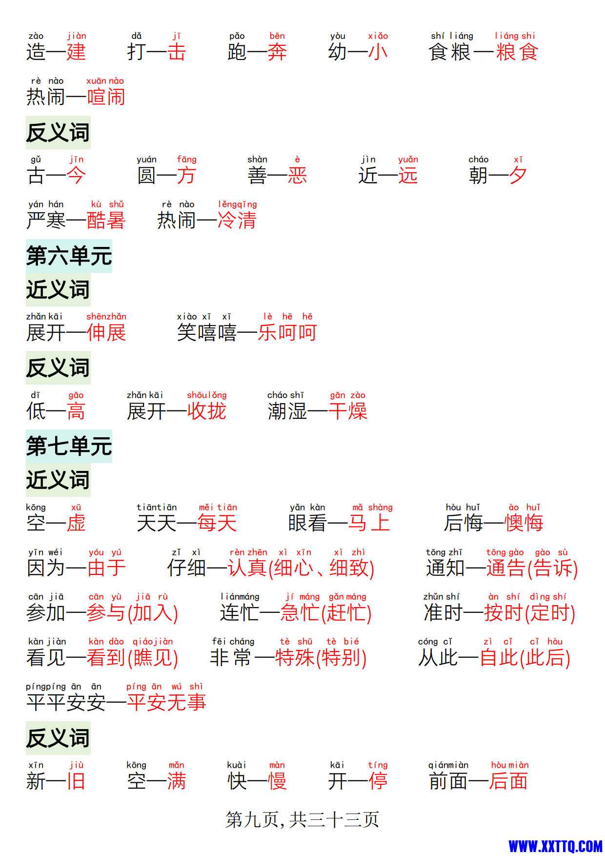 一年级语文下册晨读晚背四大项（高清33页）_5.jpg