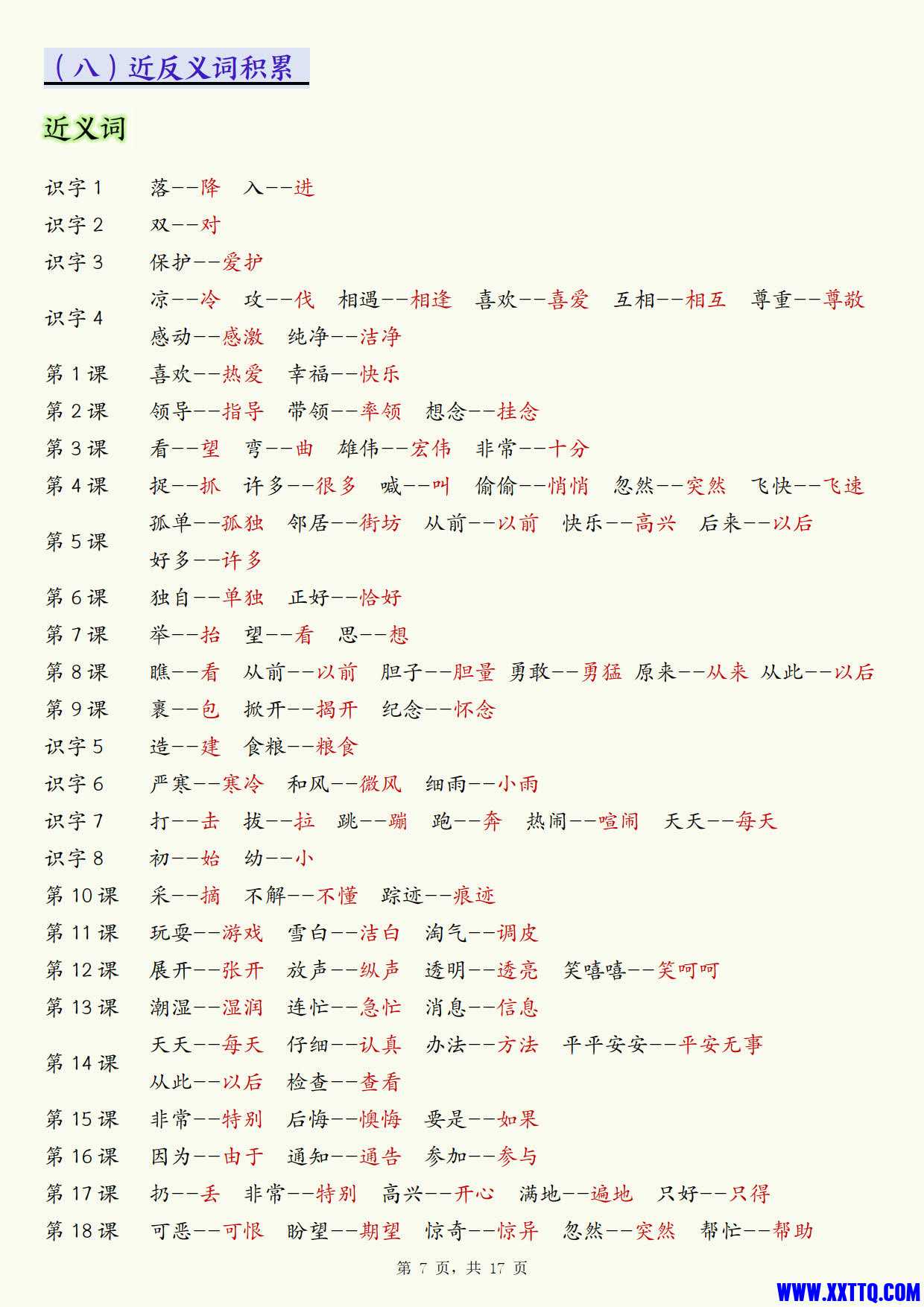2478【25春一下语文开学必备全册必背知识汇总（十三类知识点）17页_4.jpg