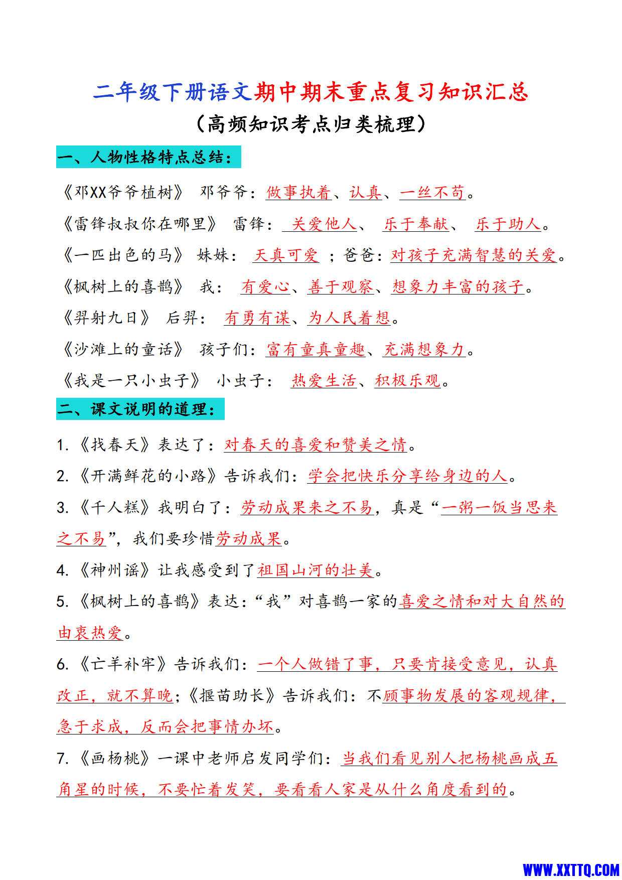 二年级下册语文期中期末重点复习知识汇总_1.jpg