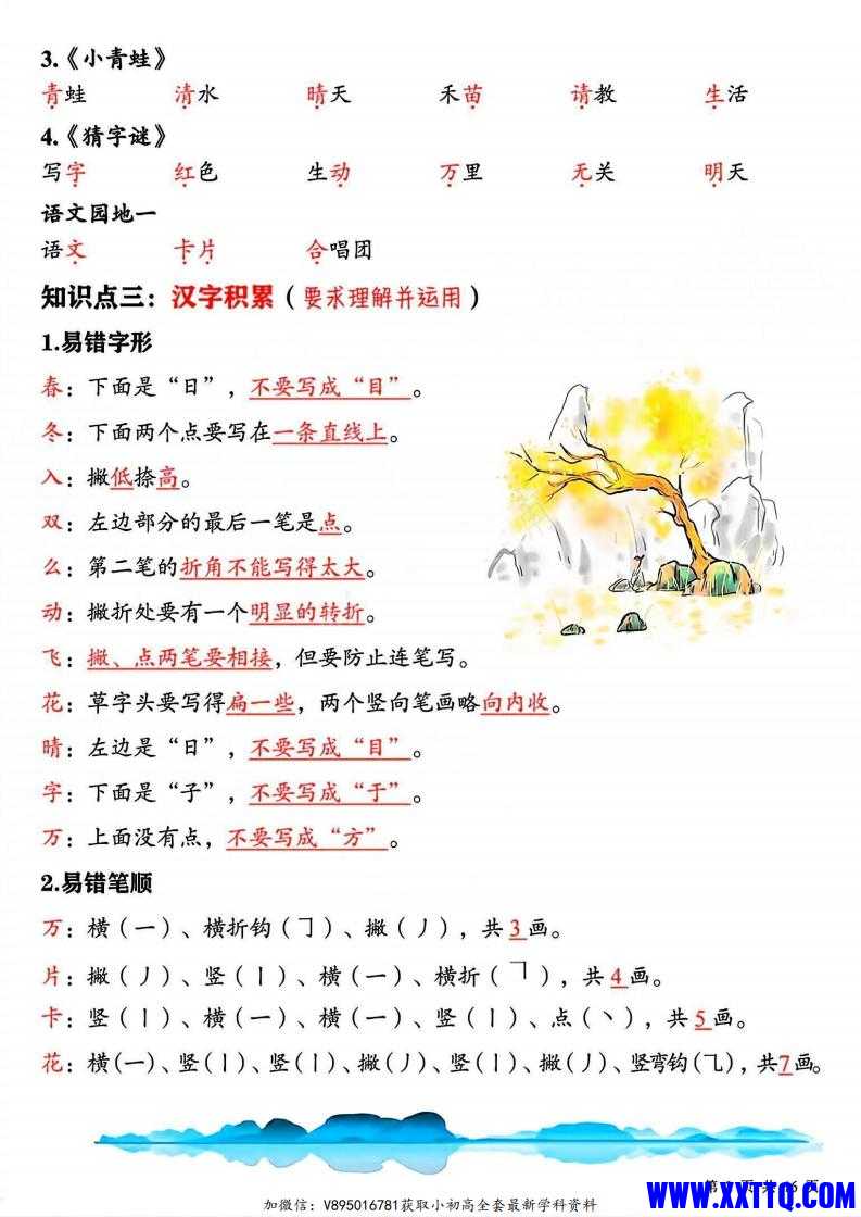 新一下语文期中复习必背重点知识点汇总_01.jpg